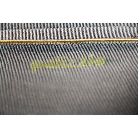 VINTAGE Palizzio PATENT BROWN LEATHER FRAME BAKELITE HANDBAG POCKETBOOK SATCHEL - Picture 11 of 15